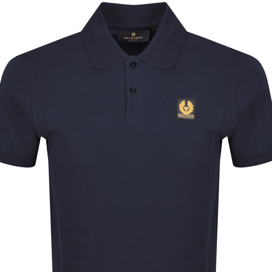 Image number 2 for Belstaff Logo Polo T Shirt Navy