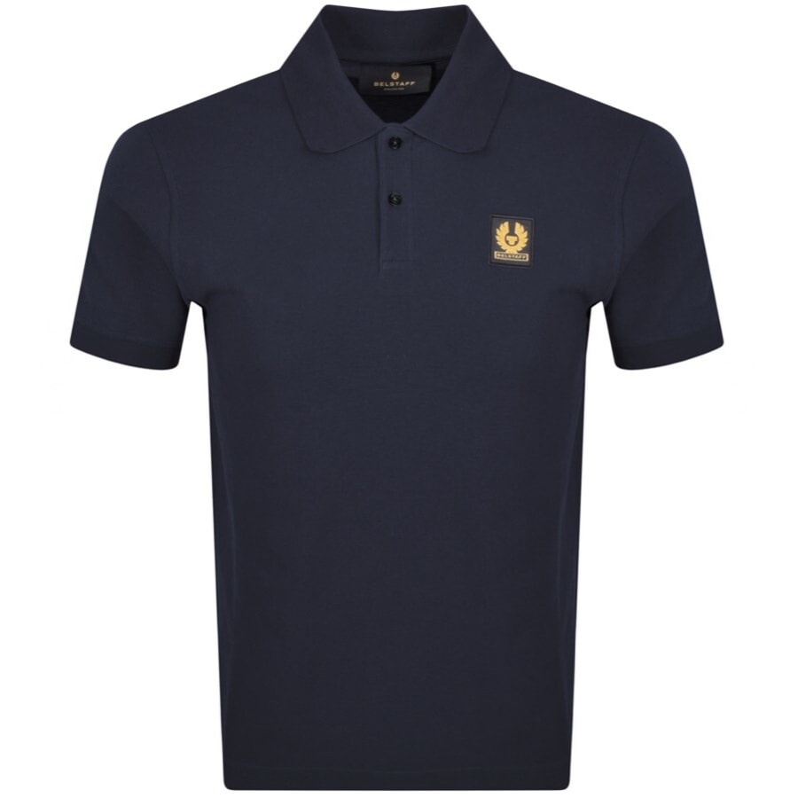 Image number 1 for Belstaff Logo Polo T Shirt Navy