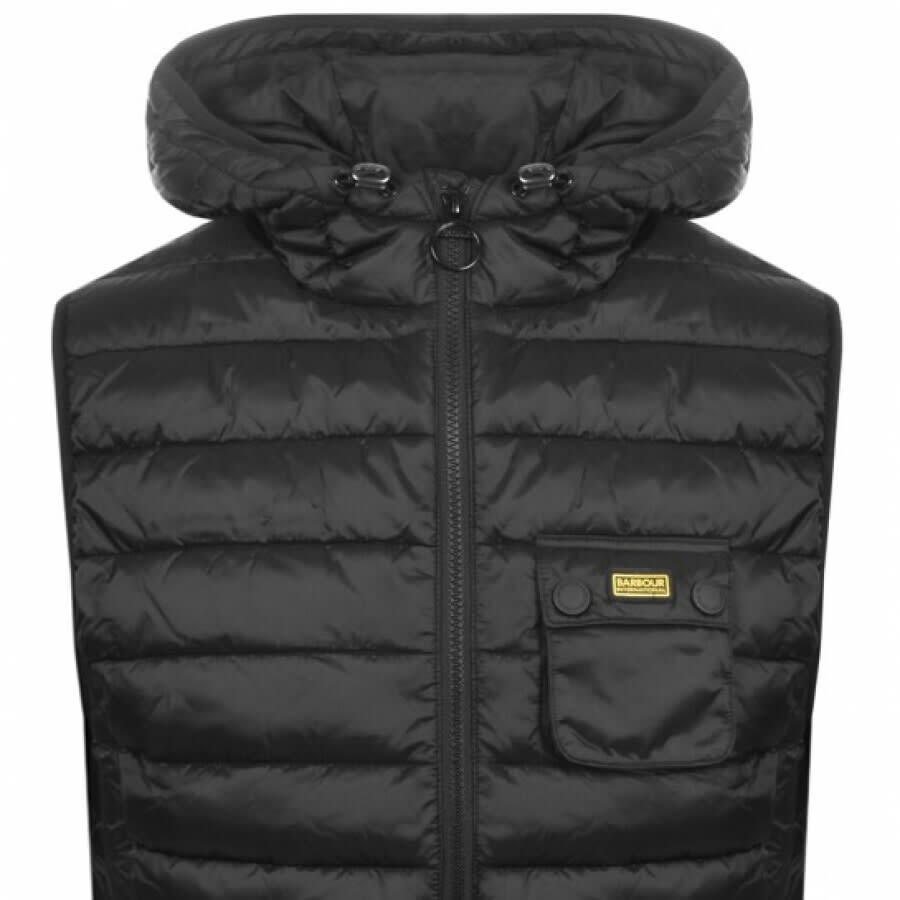 Image number 2 for Barbour International Quilted Ousten Gilet Black