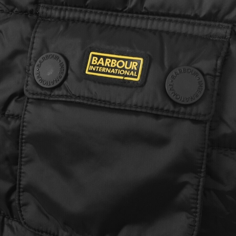 Image number 3 for Barbour International Quilted Ousten Gilet Black