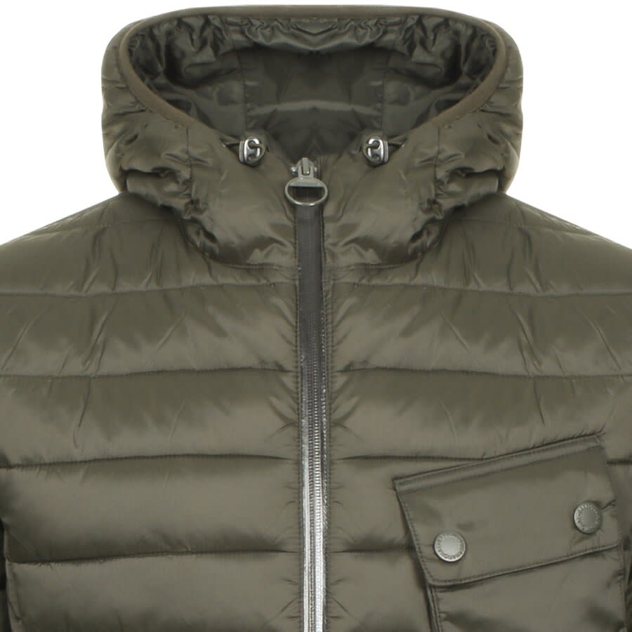Image number 2 for Barbour International Quilted Ouston Jacket Green