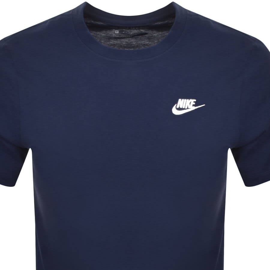 Image number 2 for Nike Crew Neck Club T Shirt Navy