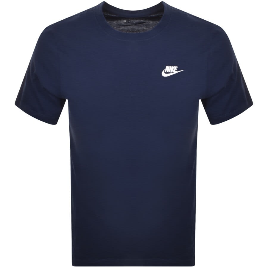 Image number 1 for Nike Crew Neck Club T Shirt Navy