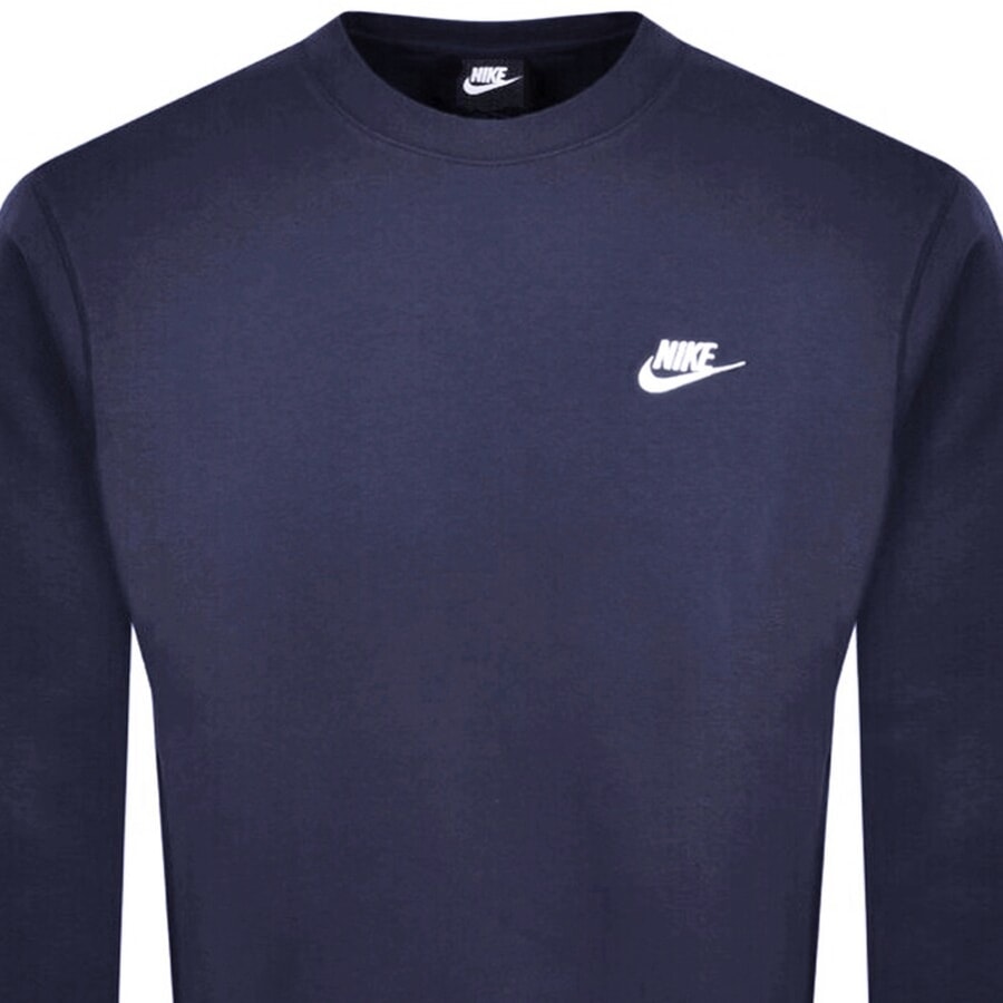 Image number 2 for Nike Crew Neck Club Sweatshirt Navy