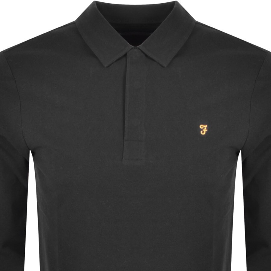 Image number 2 for Farah Vintage Haslam Polo T Shirt Black