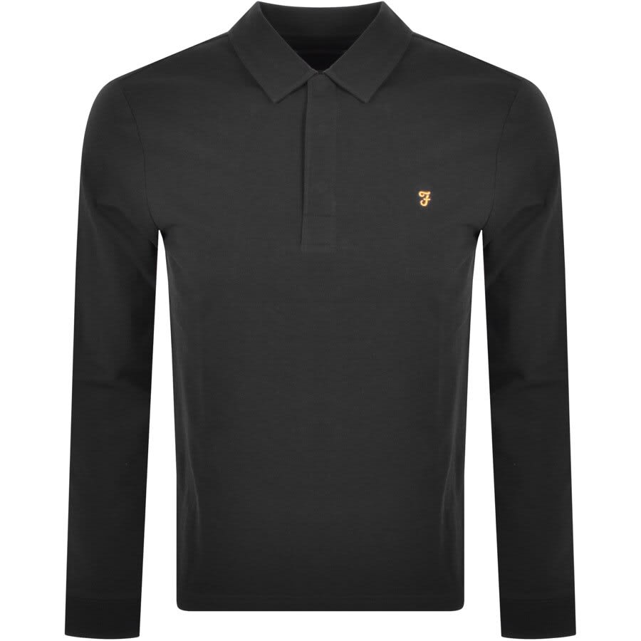 Image number 1 for Farah Vintage Haslam Polo T Shirt Black