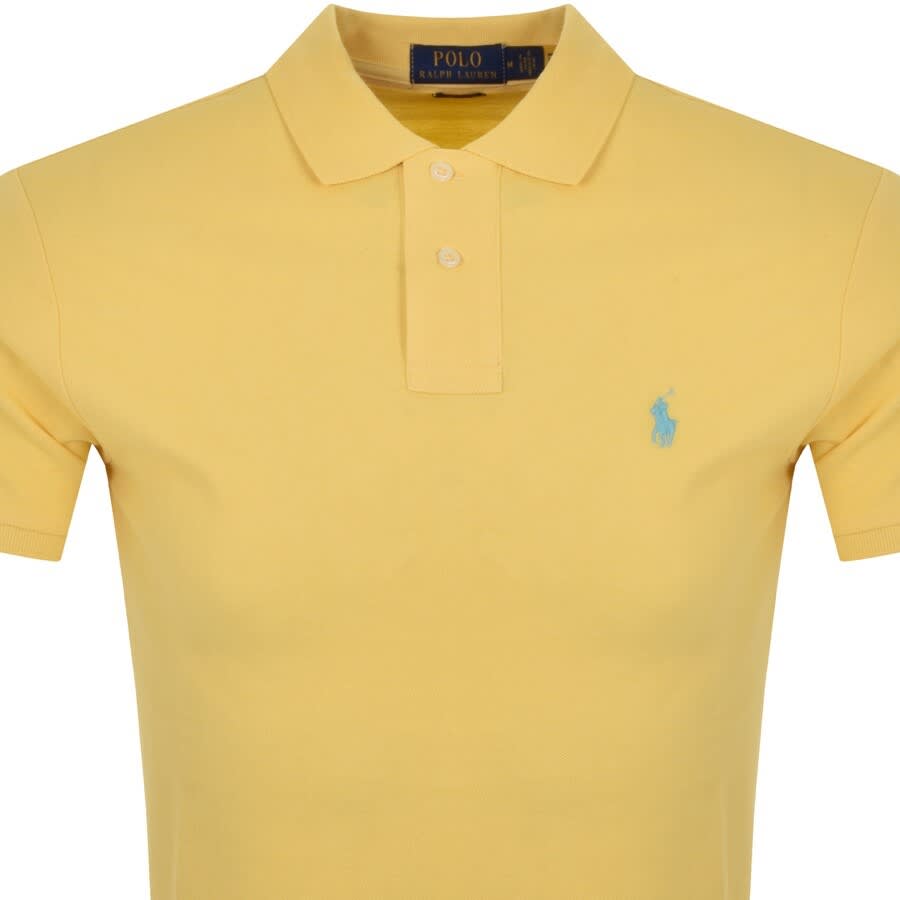 Image number 2 for Ralph Lauren Slim Fit Polo T Shirt Yellow