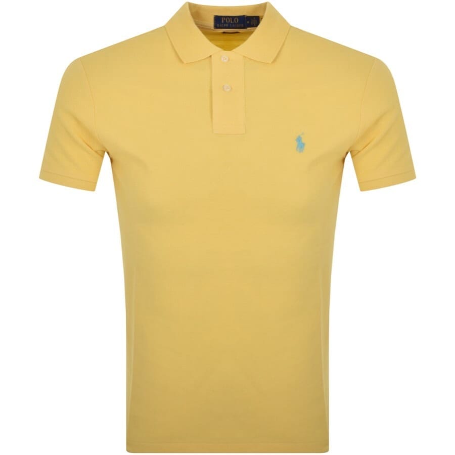 Image number 1 for Ralph Lauren Slim Fit Polo T Shirt Yellow