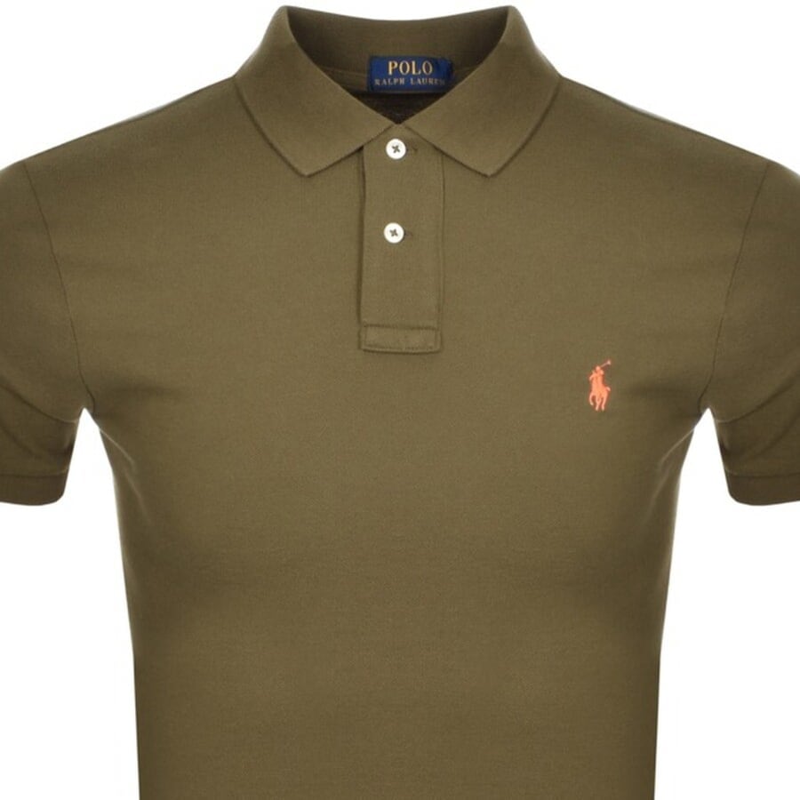 Image number 2 for Ralph Lauren Slim Fit Polo T Shirt Green