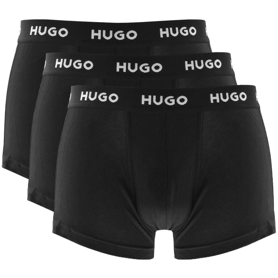 Image number 1 for HUGO Triple Pack Trunks Black