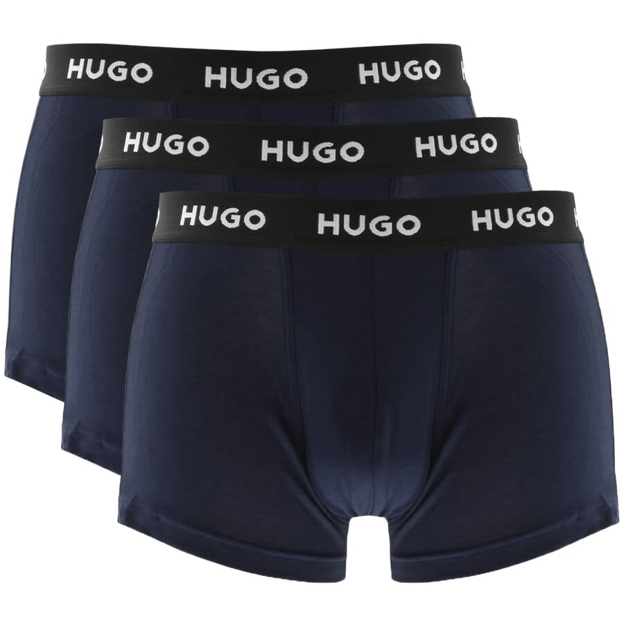 Image number 1 for HUGO Triple Pack Trunks Navy