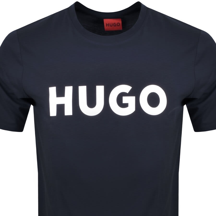 Image number 2 for HUGO Dulivio Crew Neck Short Sleeve T Shirt Navy