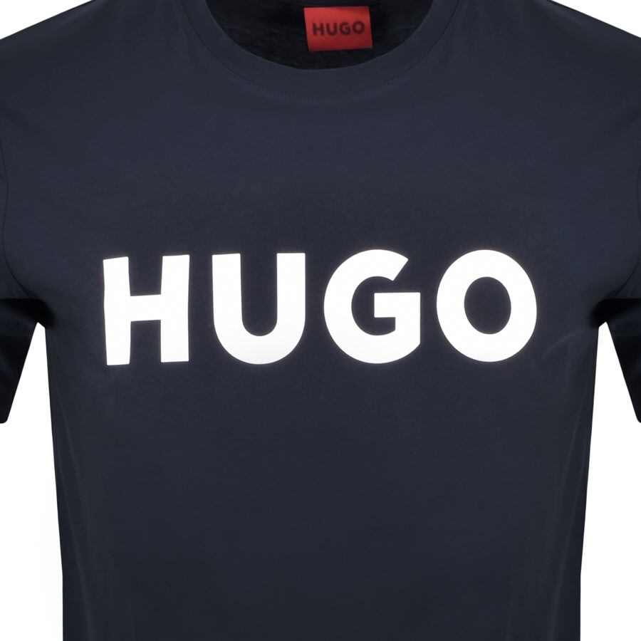 Image number 3 for HUGO Dulivio Crew Neck Short Sleeve T Shirt Navy