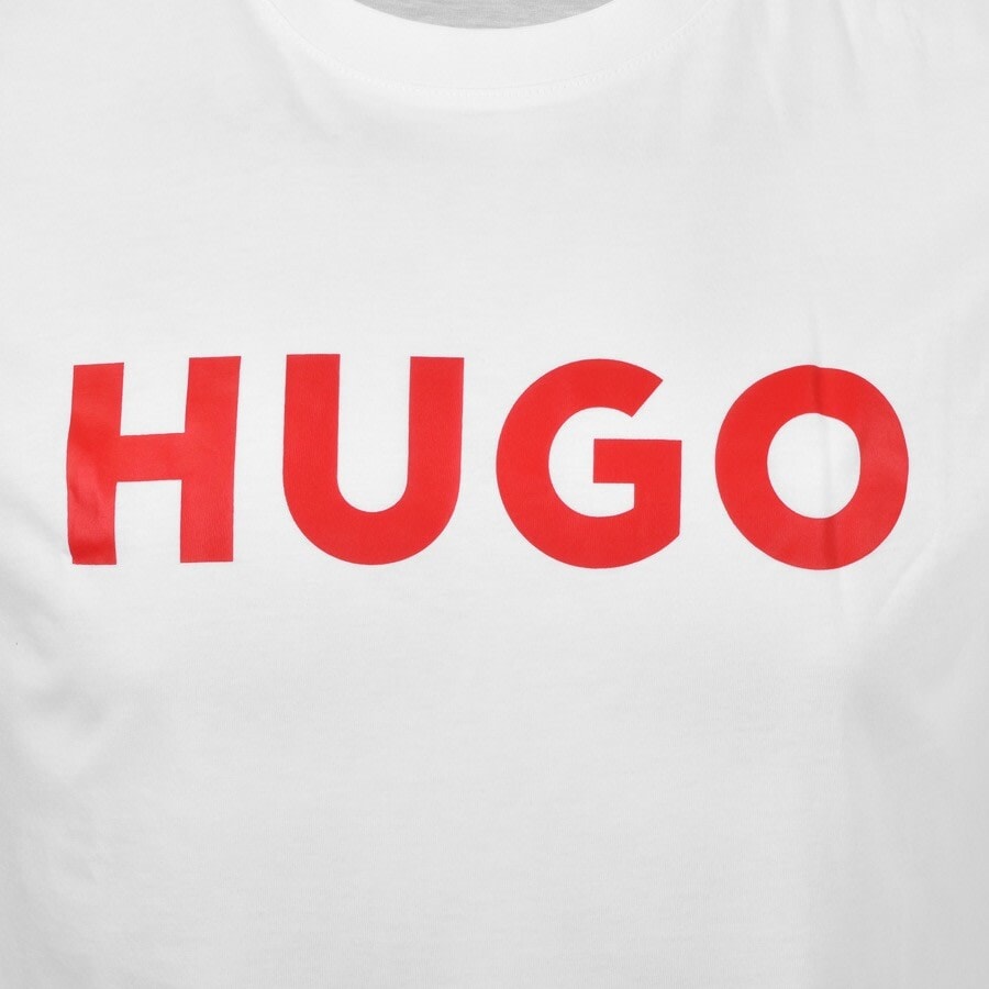 Image number 3 for HUGO Dulivio Crew Neck Short Sleeve T Shirt White