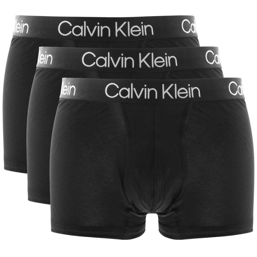 Image number 1 for Calvin Klein Underwear 3 Pack Trunks Black