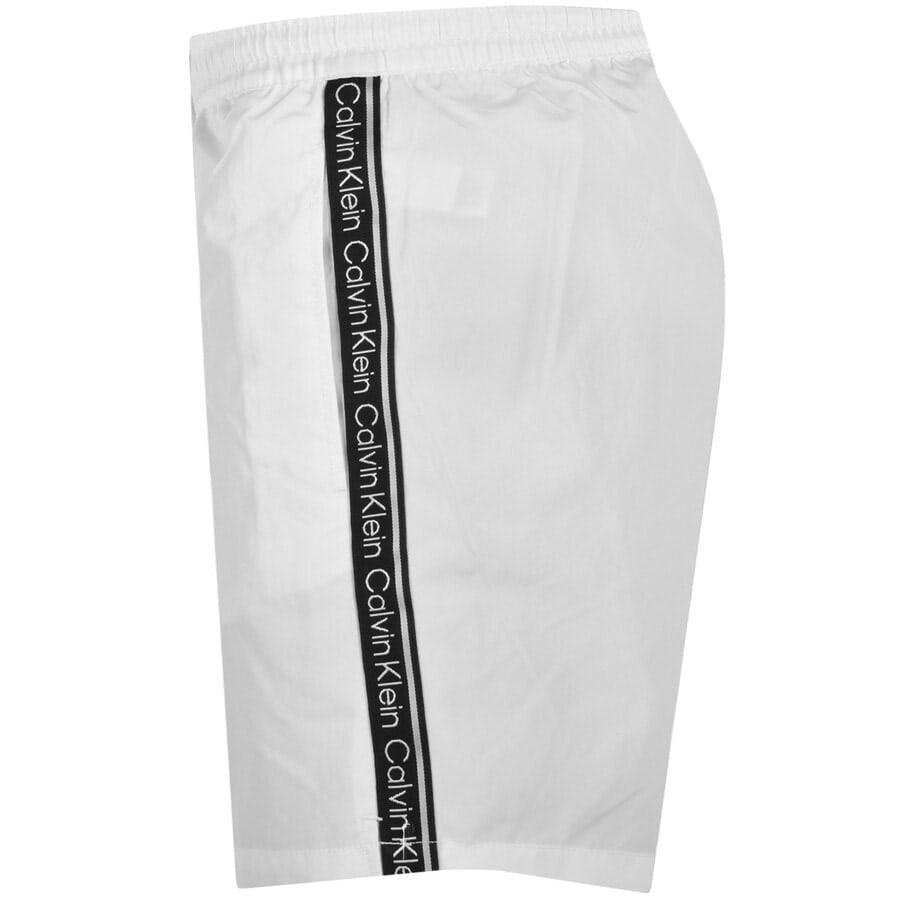 Image number 3 for Calvin Klein Logo Swim Shorts White