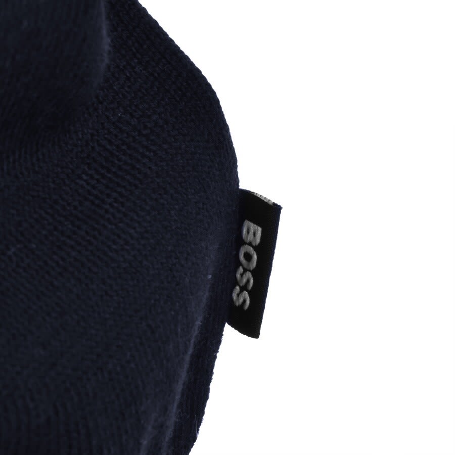 BOSS Balonso Full Zip Knit Jumper Navy | Mainline Menswear