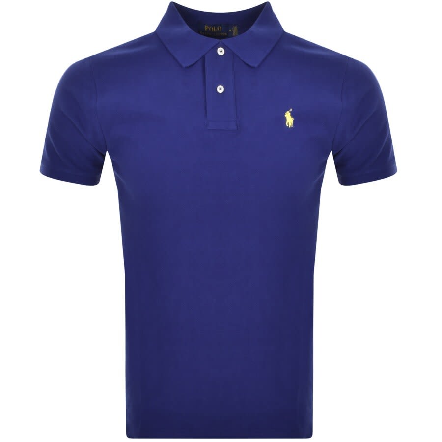 Image number 1 for Ralph Lauren Slim Fit Polo T Shirt Blue