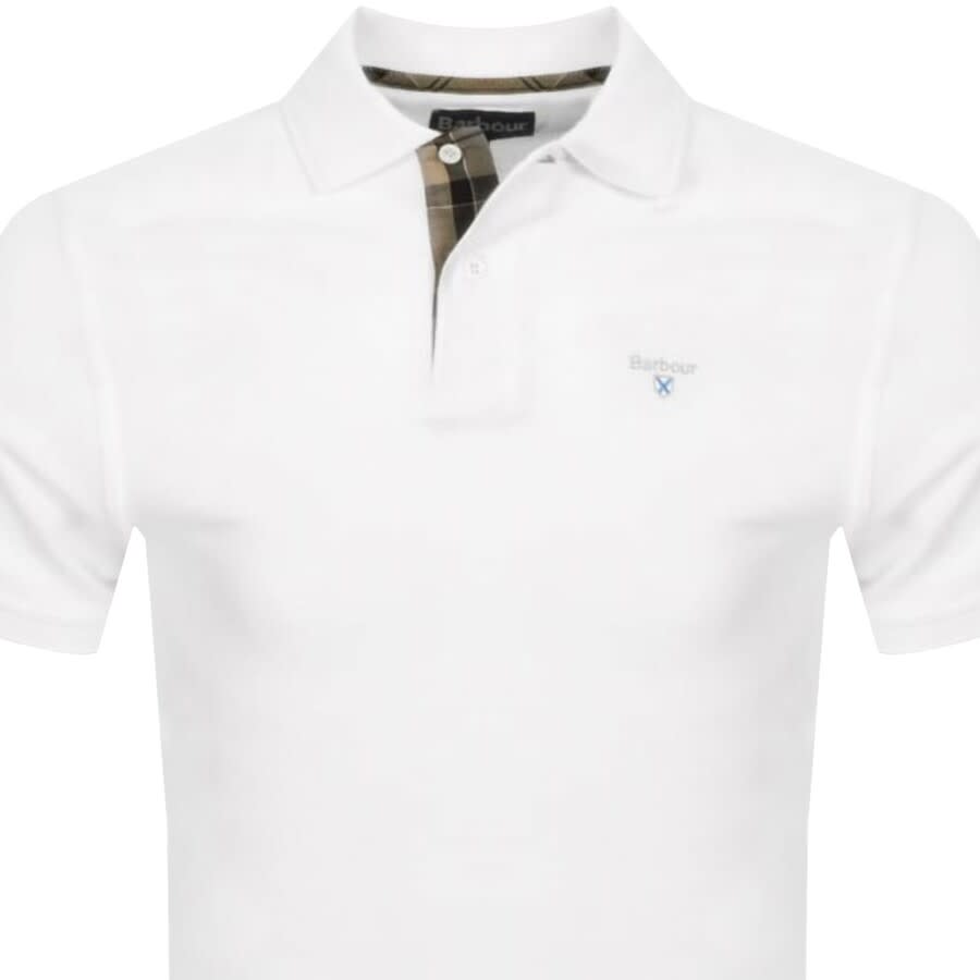Image number 2 for Barbour Pique Polo T Shirt White
