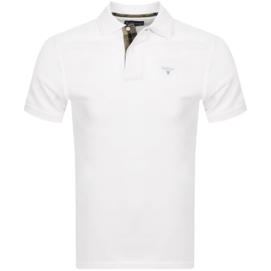 Image number 1 for Barbour Pique Polo T Shirt White