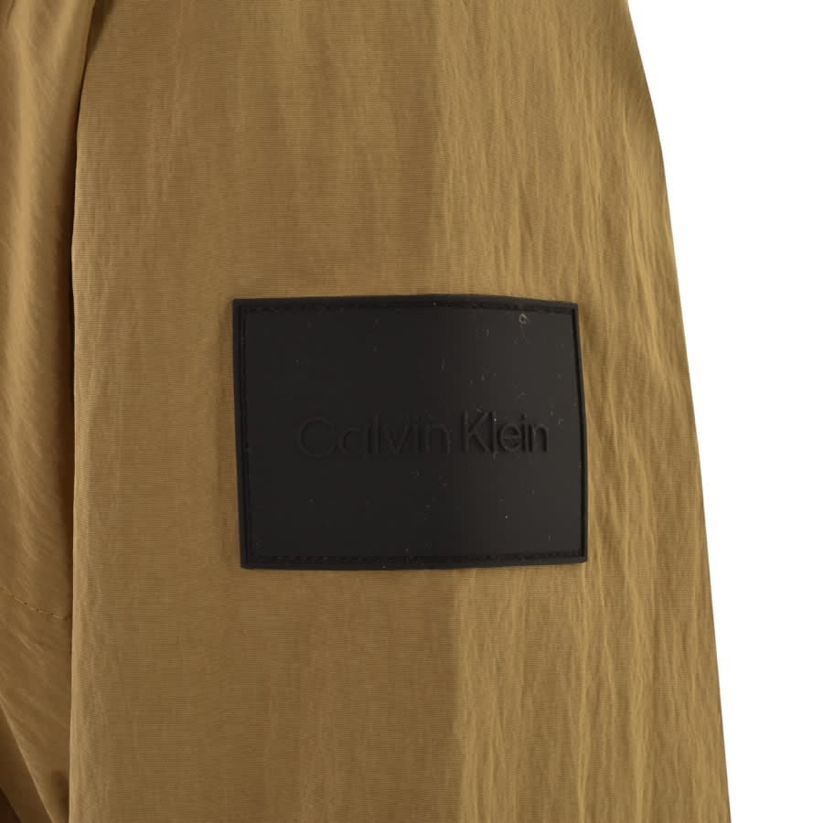 Image number 3 for Calvin Klein Half Zip Windcheater Jacket Brown