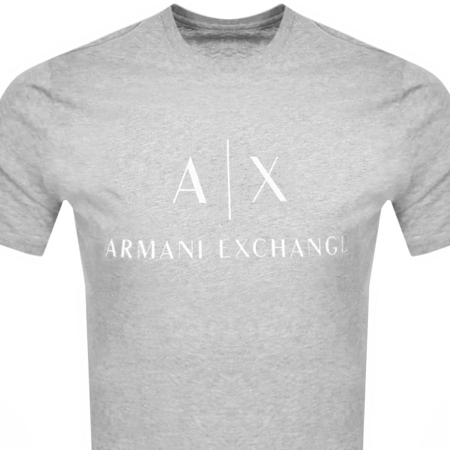 Image number 2 for Armani Exchange Slim Crew Neck Logo T Shirt Grey