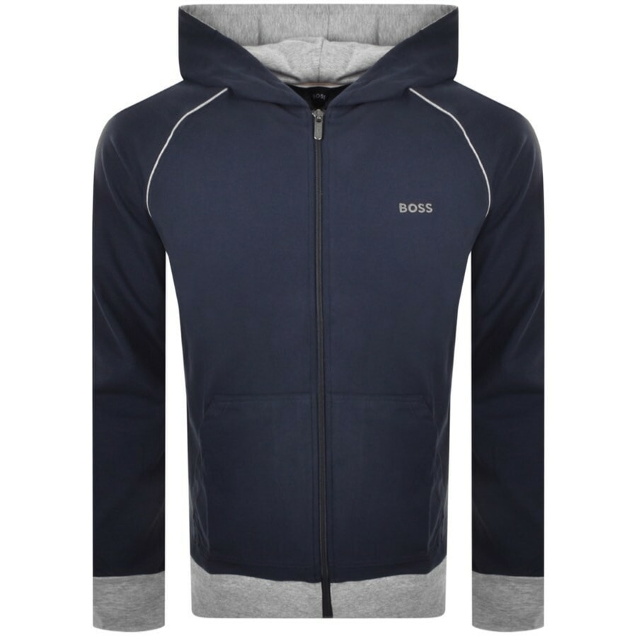 Image number 2 for BOSS Bodywear Lounge Hooded Tracksuit Navy