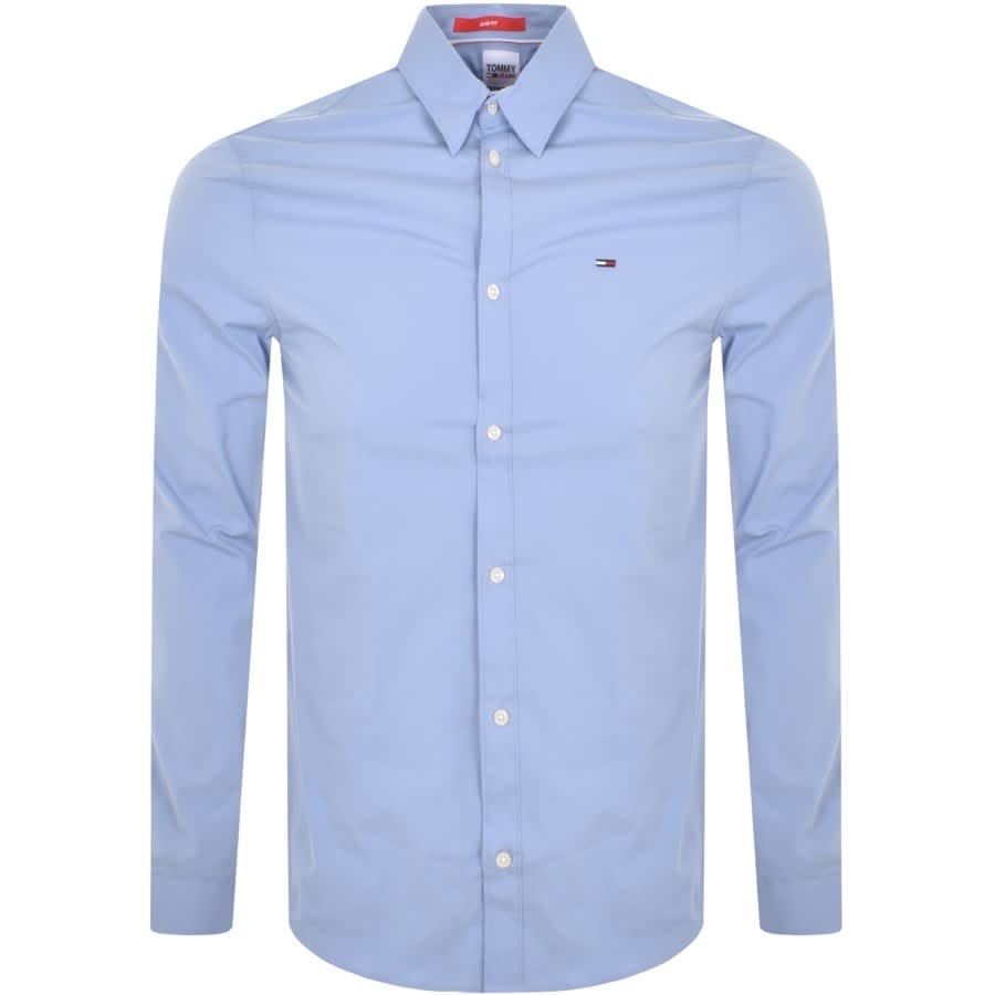 Image number 1 for Tommy Jeans Long Sleeved Shirt Blue