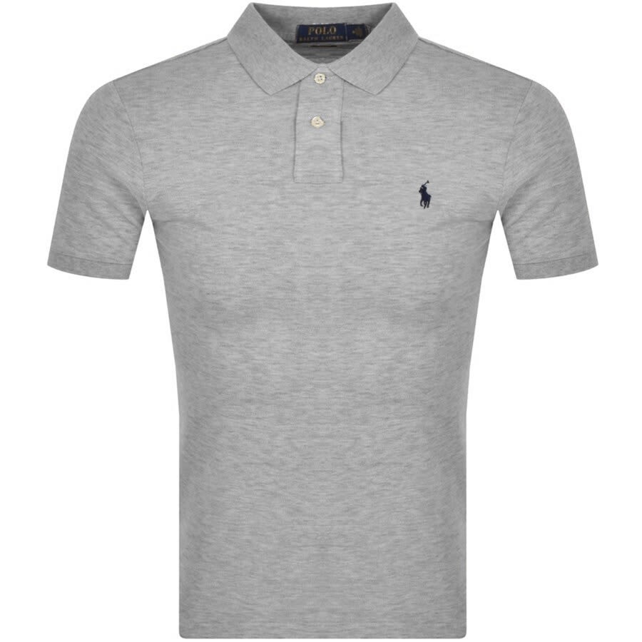 Image number 1 for Ralph Lauren Slim Fit Polo T Shirt Grey
