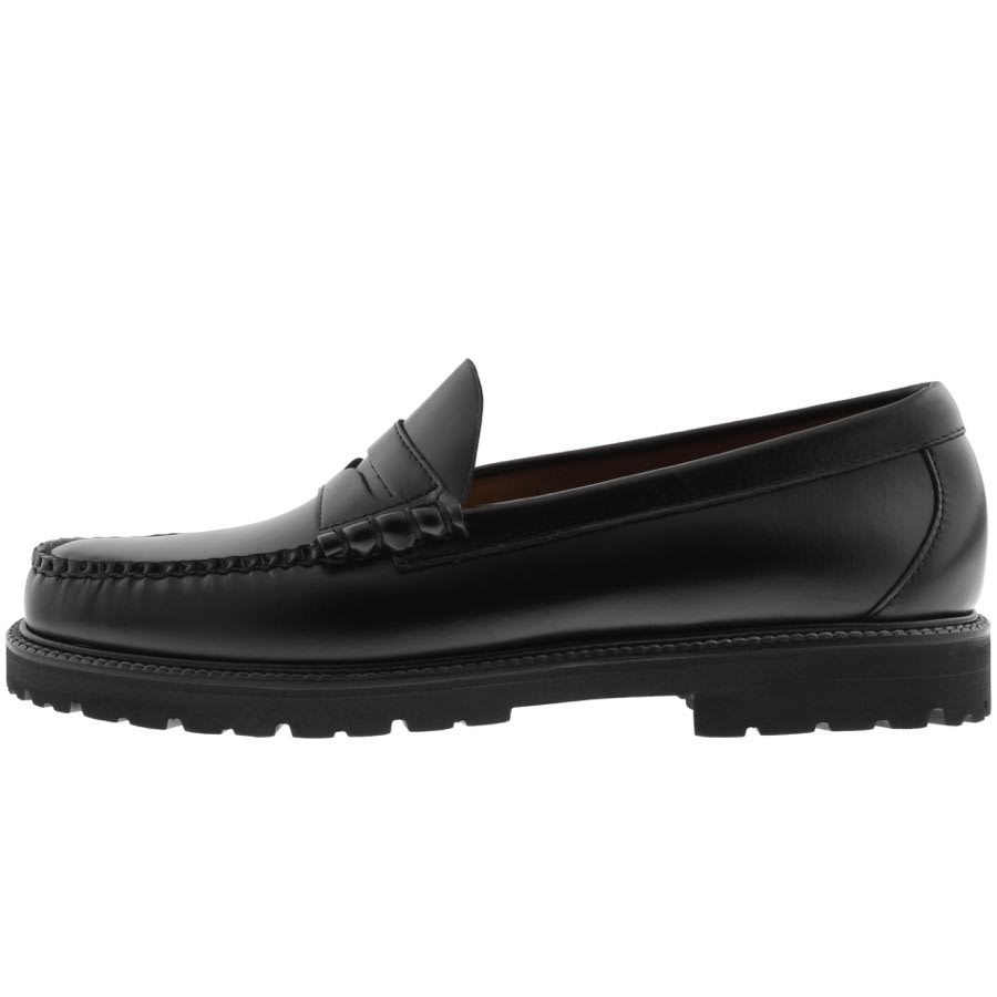 Image number 1 for GH Bass Weejun 90 Larson Leather Loafers Black