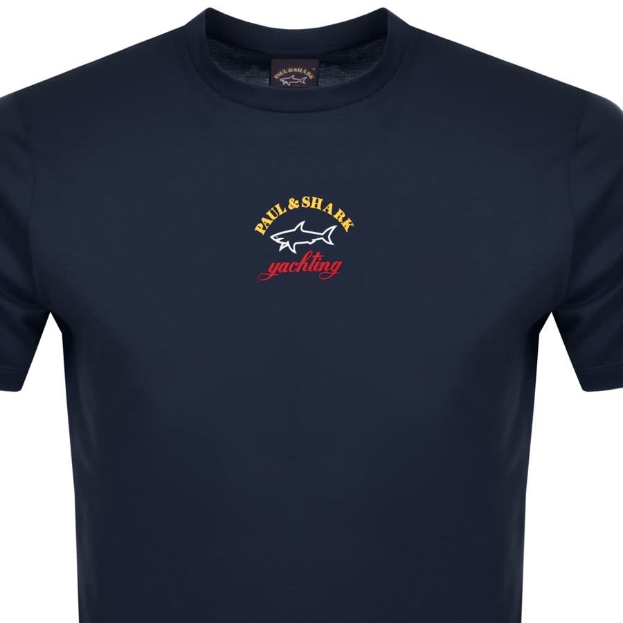 Image number 2 for Paul And Shark Logo T Shirt Navy