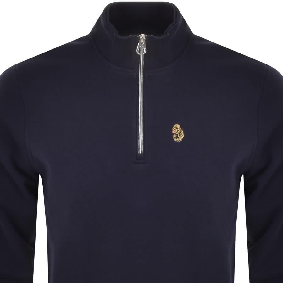 Image number 2 for Luke 1977 Quarter Zip Sydney Sweatshirt Navy