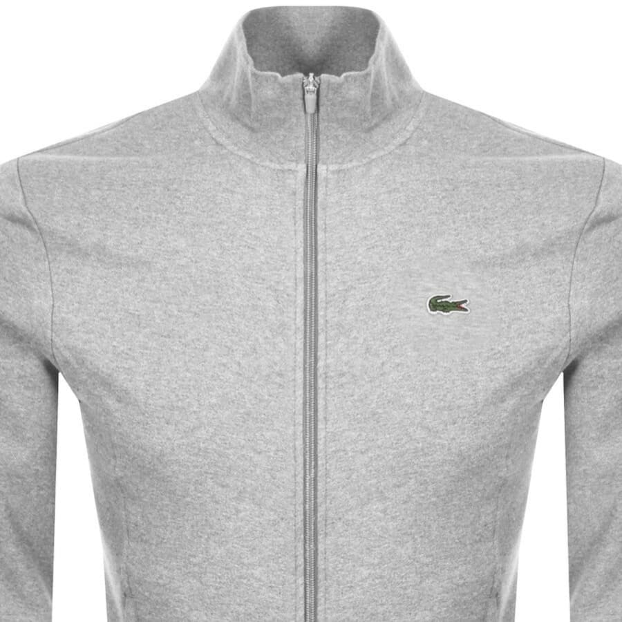 Image number 2 for Lacoste Zip Up Sweatshirt Grey