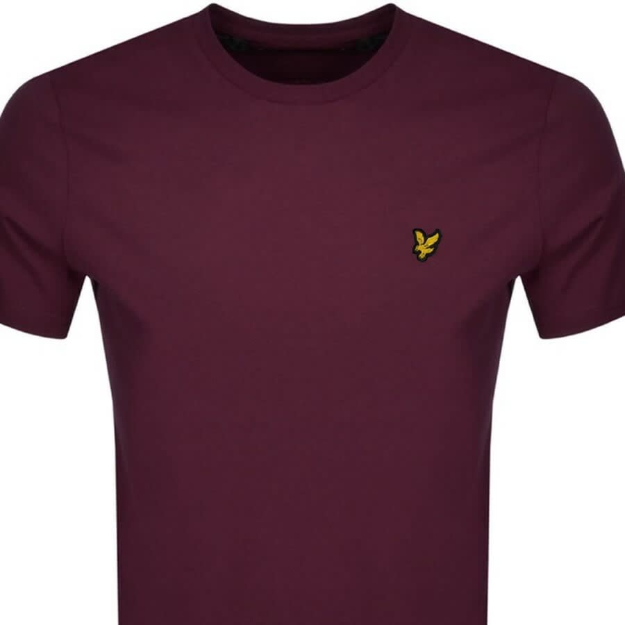 Image number 2 for Lyle And Scott Crew Neck T Shirt Burgundy