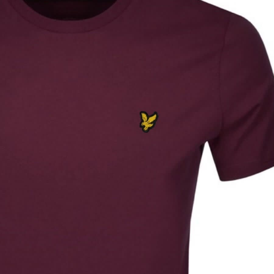 Image number 3 for Lyle And Scott Crew Neck T Shirt Burgundy