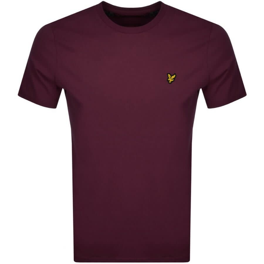 Image number 1 for Lyle And Scott Crew Neck T Shirt Burgundy