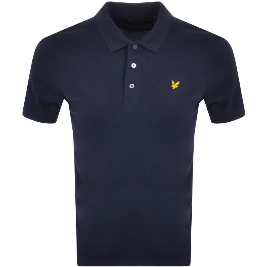 Image number 1 for Lyle And Scott Short Sleeved Polo T Shirt Navy