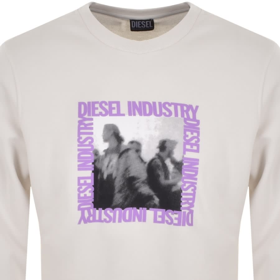 Image number 2 for Diesel S Ginn Logo Sweatshirt White