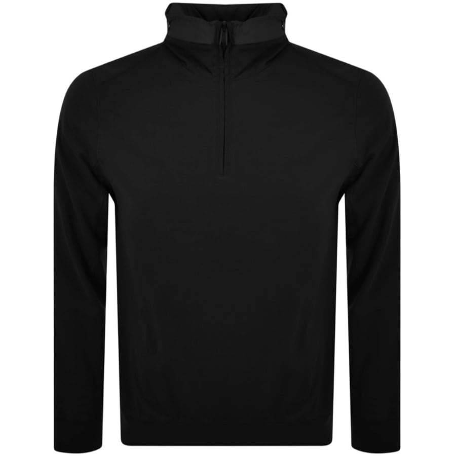 Image number 1 for BOSS ZWash Half Zip Sweatshirt Black
