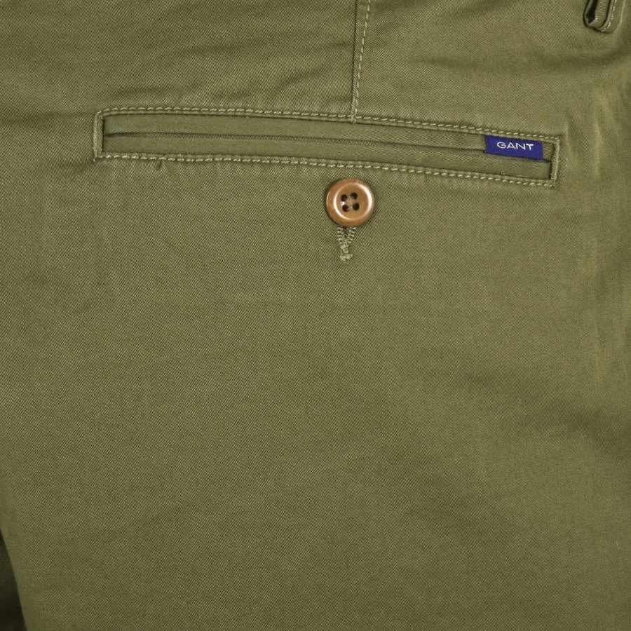Image number 3 for Gant Relaxed Twill Shorts Green