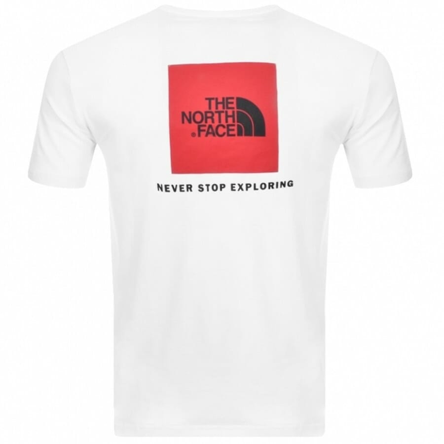 Image number 3 for The North Face Red Box T Shirt White