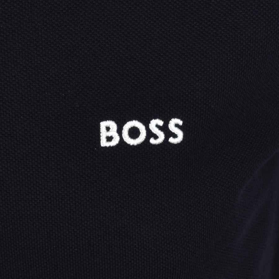 BOSS Paddy Curved Polo T Shirt Navy | Mainline Menswear United States