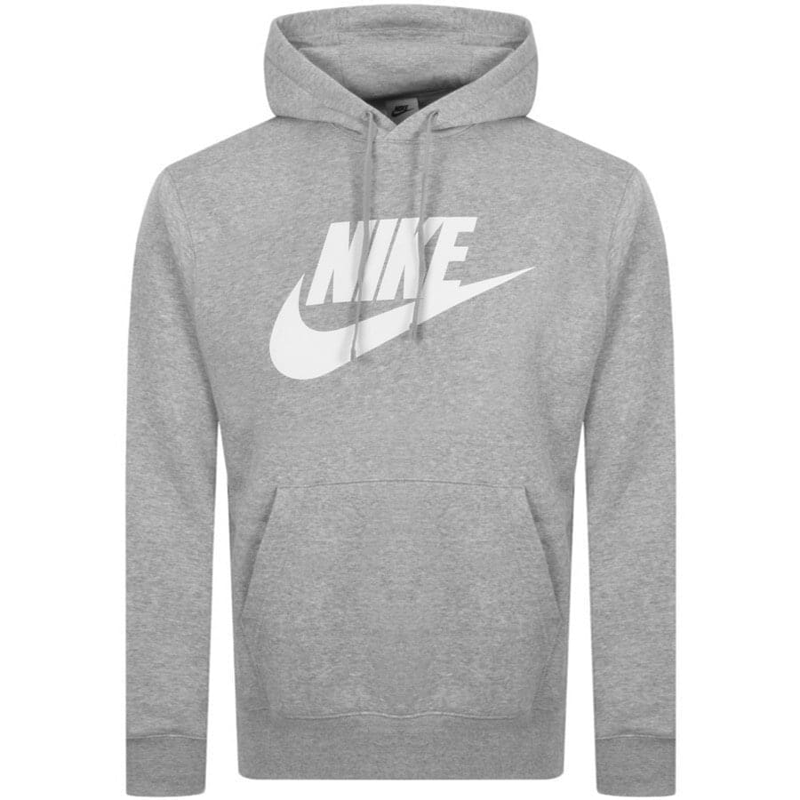Image number 1 for Nike Swoosh Logo Hoodie Grey