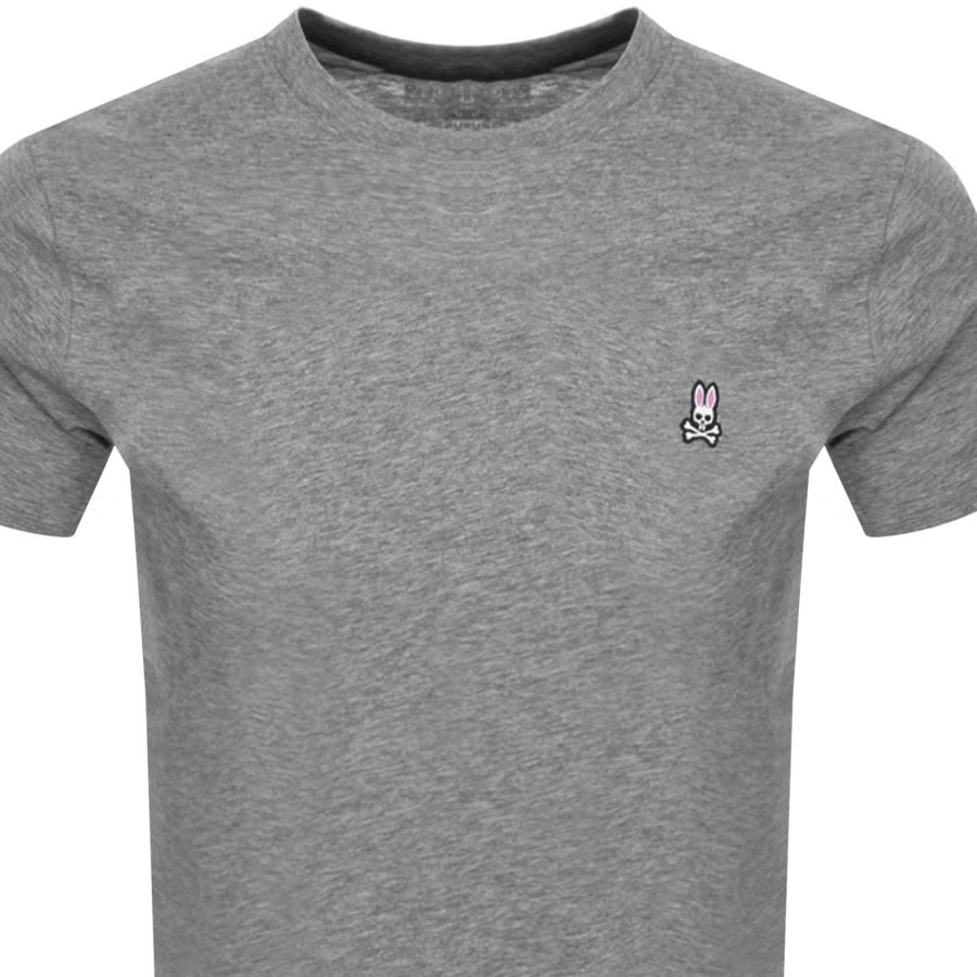 Image number 2 for Psycho Bunny Classic Crew Neck T Shirt Grey