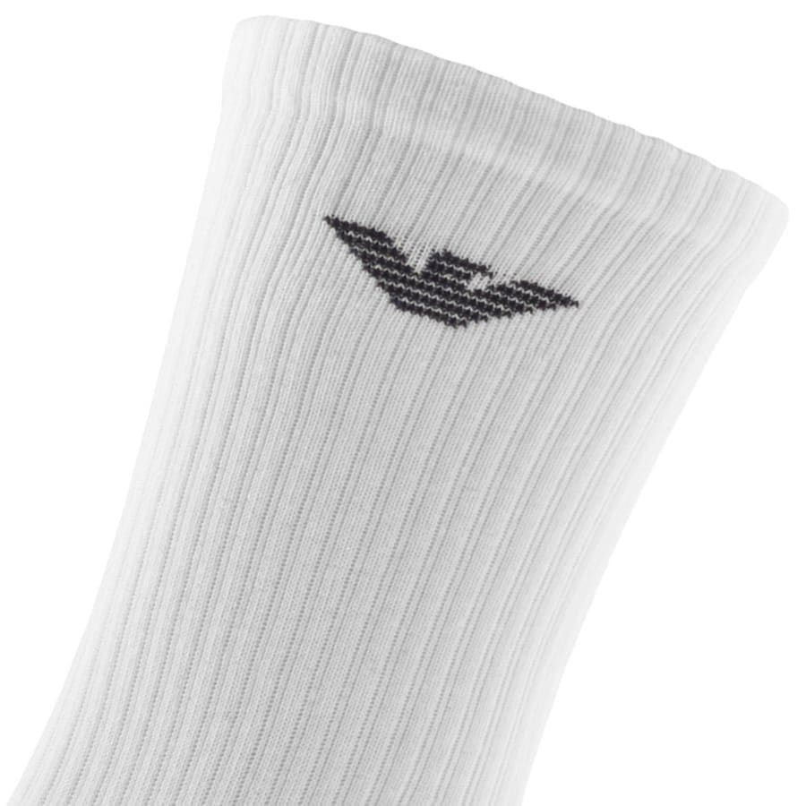Image number 3 for Emporio Armani 3 Pack Socks White