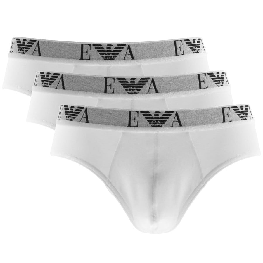 Image number 1 for Emporio Armani Underwear 3 Pack Briefs White
