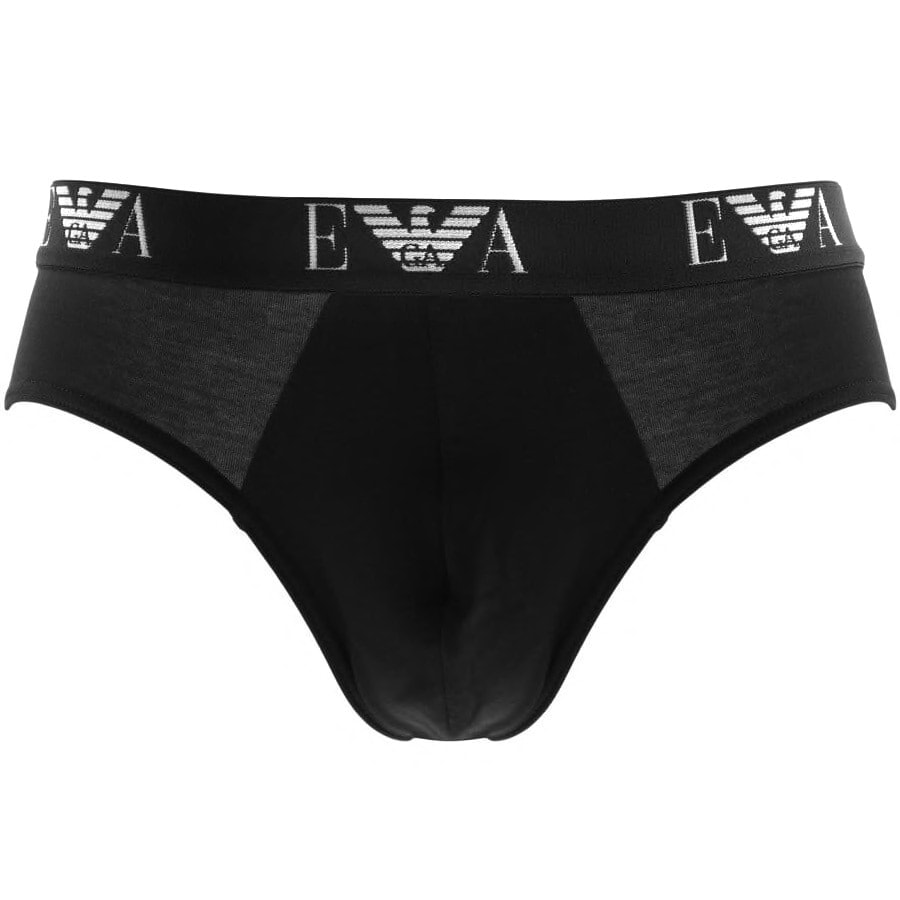 Image number 2 for Emporio Armani 3 Pack Briefs Black