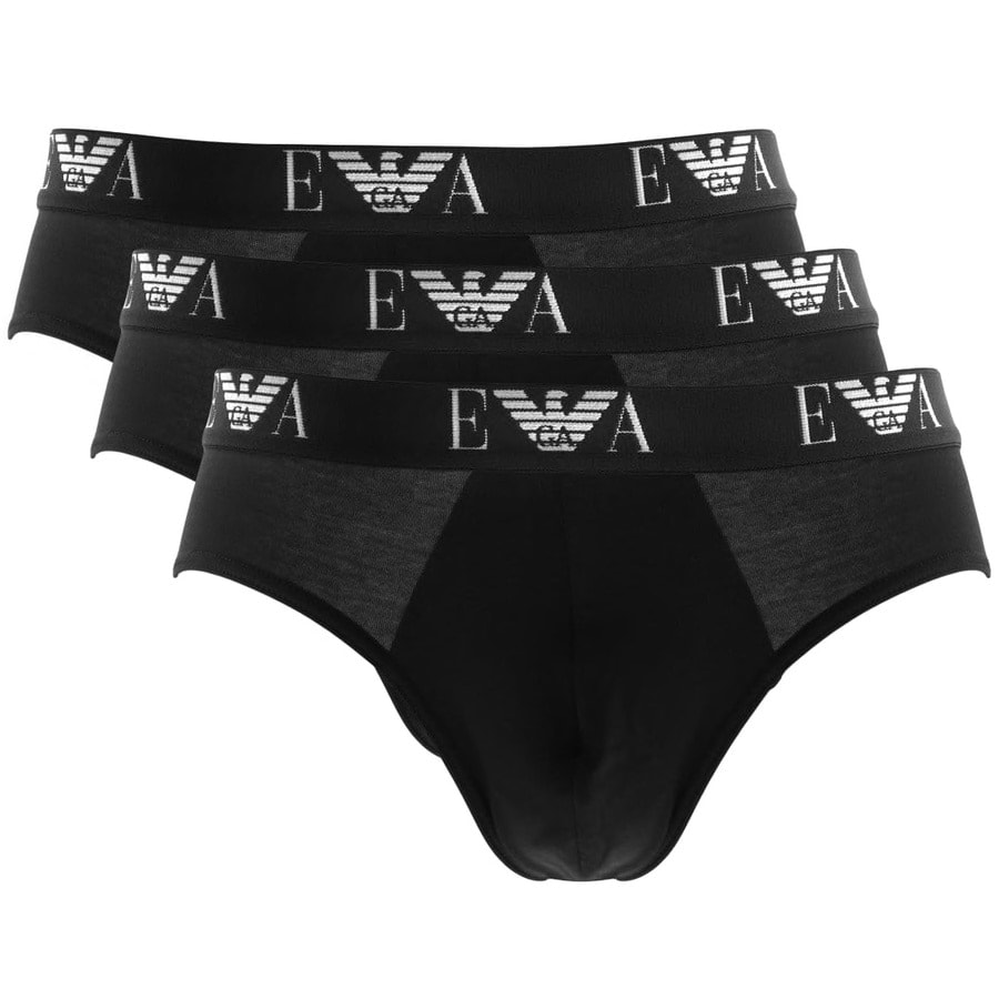 Image number 1 for Emporio Armani 3 Pack Briefs Black