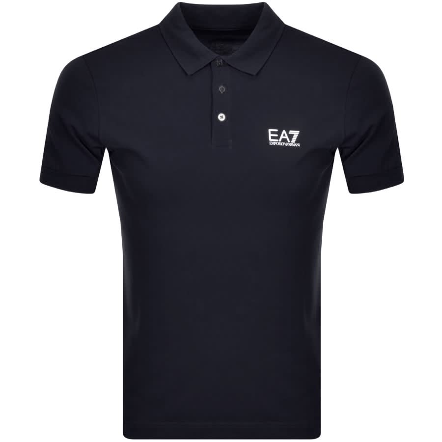 Image number 1 for EA7 Emporio Armani Short Sleeved Polo T Shirt Navy