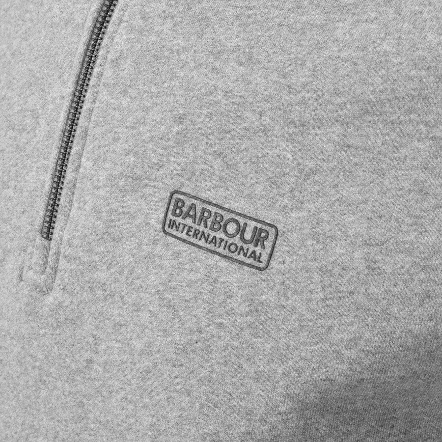 Image number 3 for Barbour International Half Zip Sweatshirt Grey